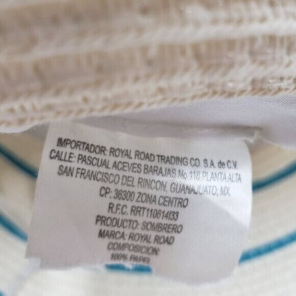 Royal Road Trading Co Sun Women's  Beach Hat Wide Brim Floppy Striped - Picture 9 of 10